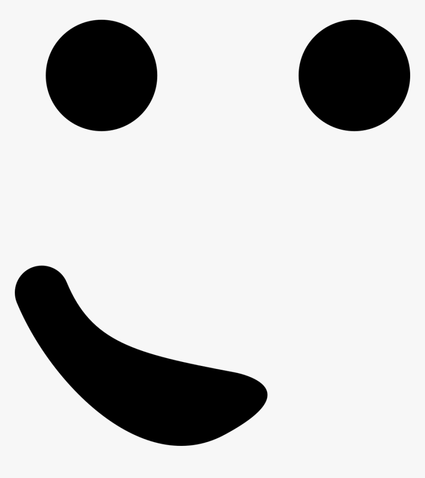Emoticon Face With The Mouth At One Side Like A Small - Sonrisa De Lado Png, Transparent Png