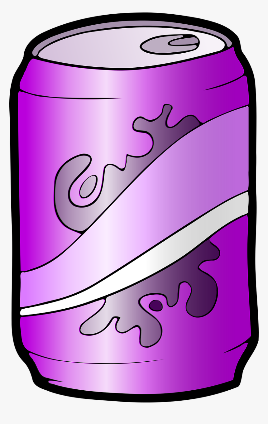 Cola, Drink, Junk Food, Pop, Refreshment, Soda - Purple Soda Can Png, Transparent Png