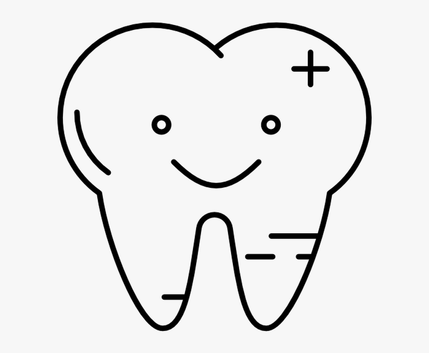 Free Download Dentistry Clipart Tooth Pediatric Dentistry - Line Art, HD Png Download