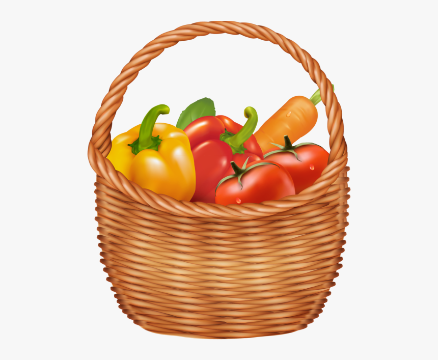 Basket Full Of Vegetables, HD Png Download