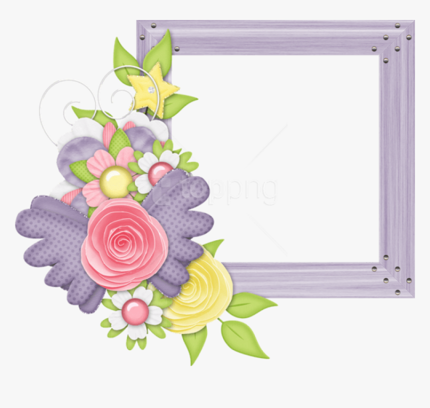 Free Png Best Stock Photos Cute Large Design Purple - Cute Photo Frame Design, Transparent Png