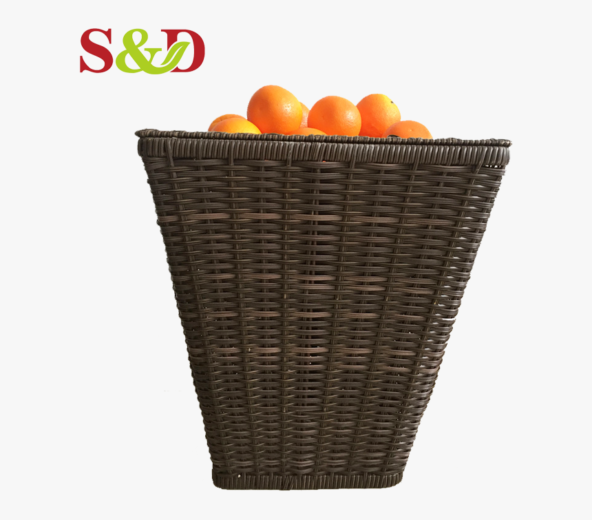 Plastic Rattan Hand Woven Vegetable Storage Fruit Shop - Tangerine, HD Png Download