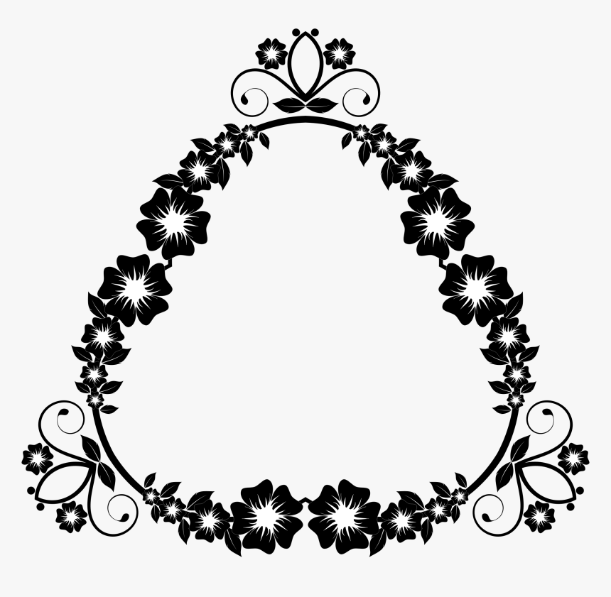 Flower Frame Extrapolated 30 Clip Arts - Flower Frame Black And White, HD Png Download