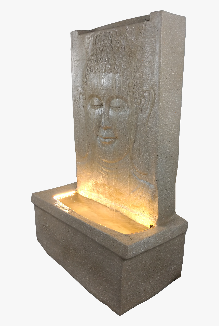 Rock Carved Lord Buddha Face Water Fountain For Home - Stele, HD Png Download