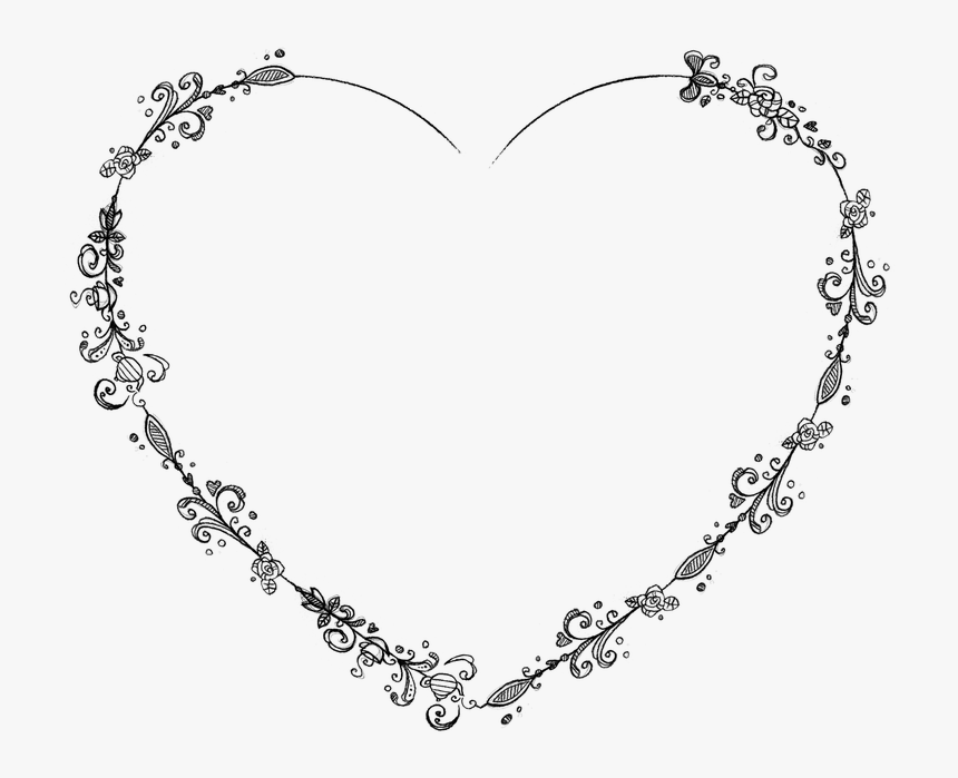 Delicate, Frame, Heart, Decorative, Scrapbooking - Listen The Sound Of Silence, HD Png Download