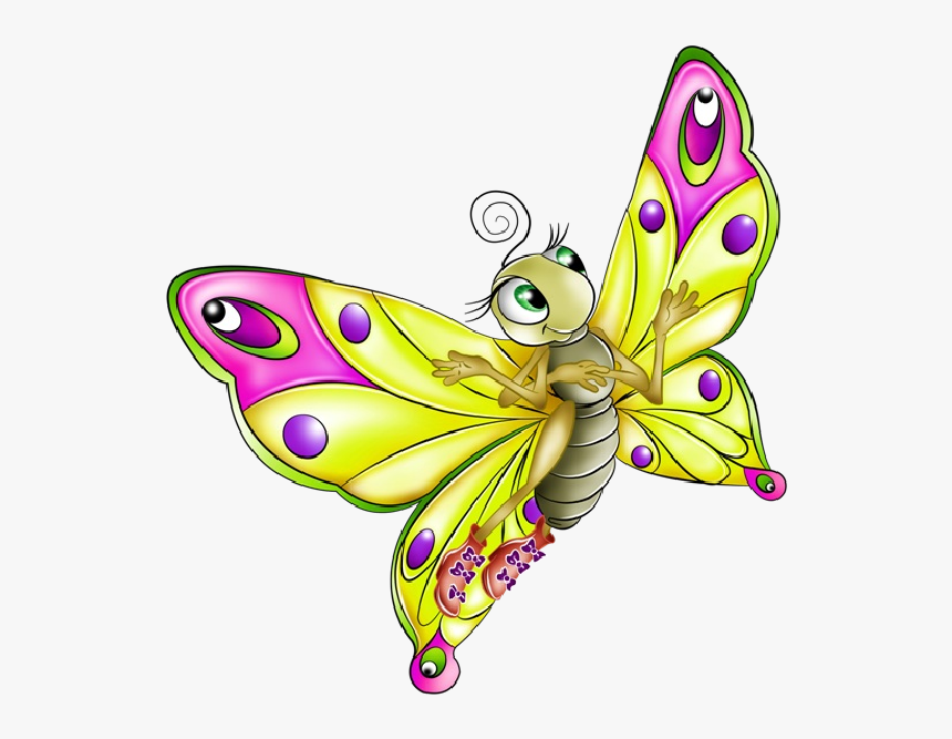 Cartoon Butterfly Transparent Background, HD Png Download