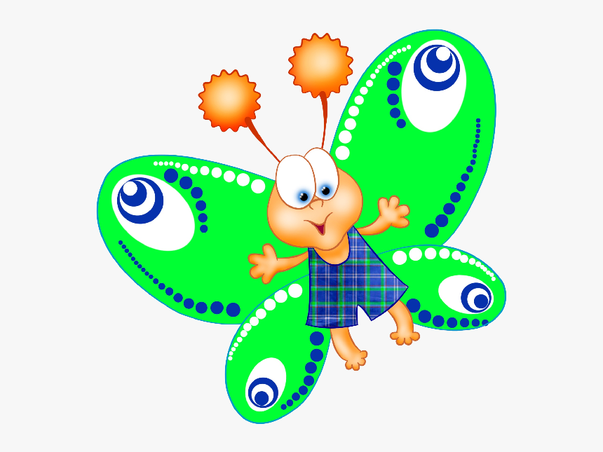 Funny Cartoon Butterfly Images - Butterfly Funny Clip Art, HD Png Download