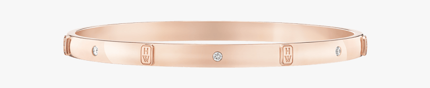 Hw Logo Accent Rose Gold Diamond Bracelet By Harry - Bangle, HD Png Download