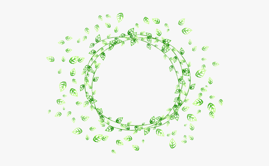Leaf Picture Frame Green - Leaves Circle Frame Png, Transparent Png