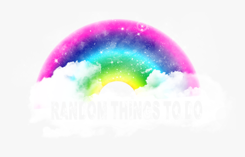 Random Things To Do - Watercolor Clouds And Rainbow, HD Png Download