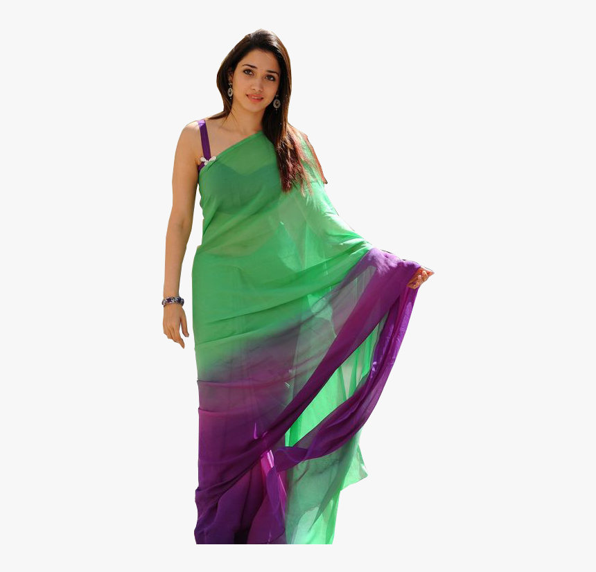 [transparent] Tamanna Bhatia Png Images In Saree - Sari, Png Download