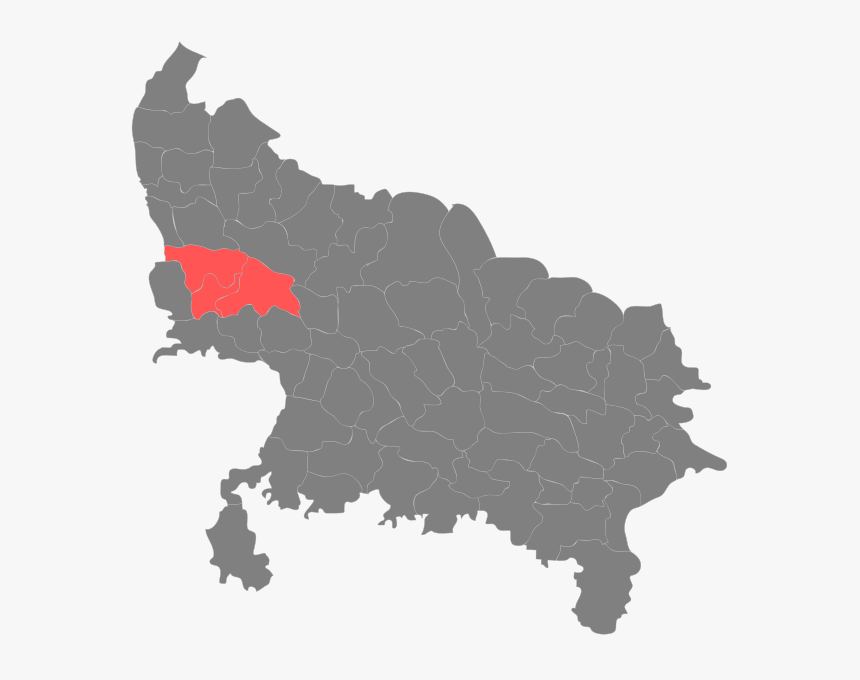 Blank Map Of Uttar Pradesh, HD Png Download