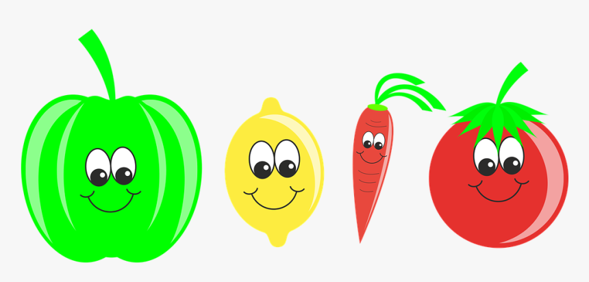Vegetables, Fruit, Pepper, Lemon, Carrot, Tomato, Food - ภาพ เคลื่อนไหว ผล ไม้, HD Png Download