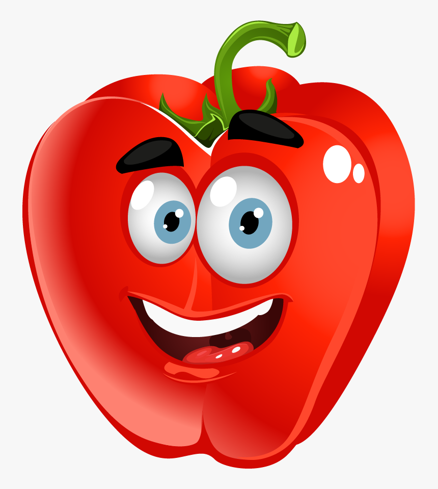 Bell Pepper With Face Clipart, HD Png Download