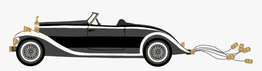 Wedding Car Print & Cut File - Antique Car, HD Png Download