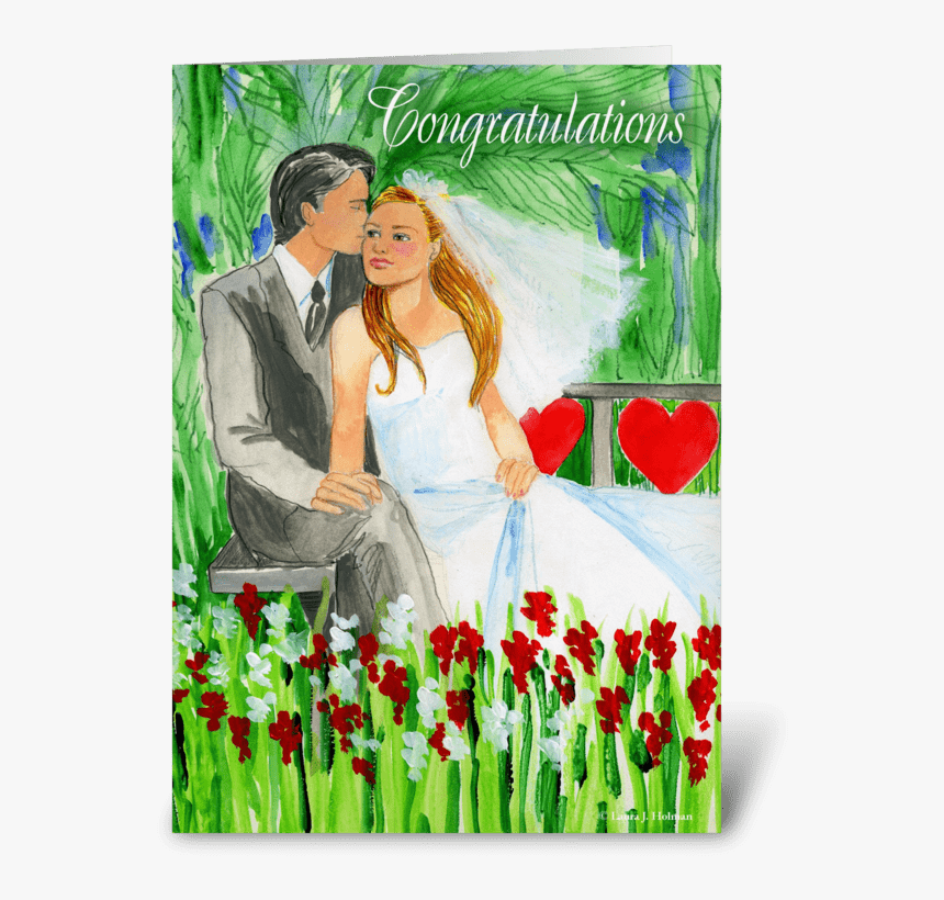 Wedding Congratulations Romantic Couple Greeting Card - Love, HD Png Download
