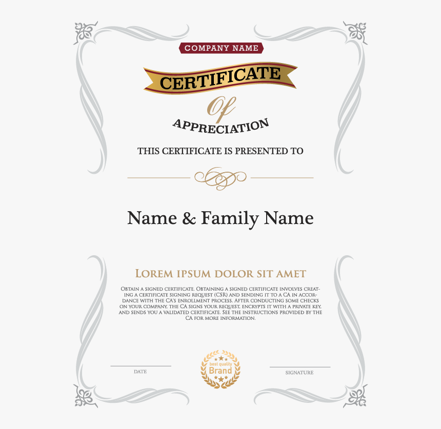 Free Png Achievement Certificates - Tan, Transparent Png