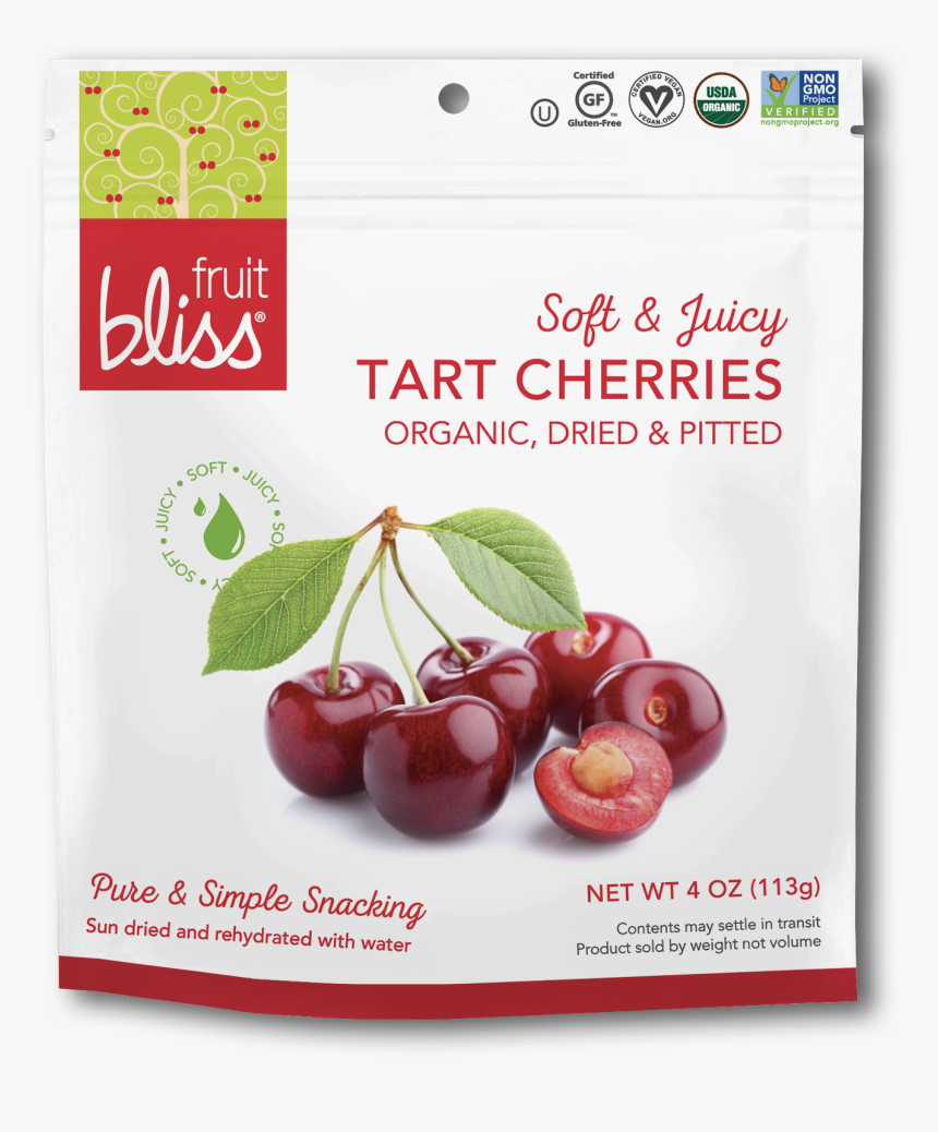 Fruit Bliss Tart Cherries Organic Snacks - Fruit Bliss Organic Tart Cherries, HD Png Download