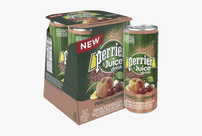 Perrier & Juice Peach Cherry - Perrier & Juice, HD Png Download
