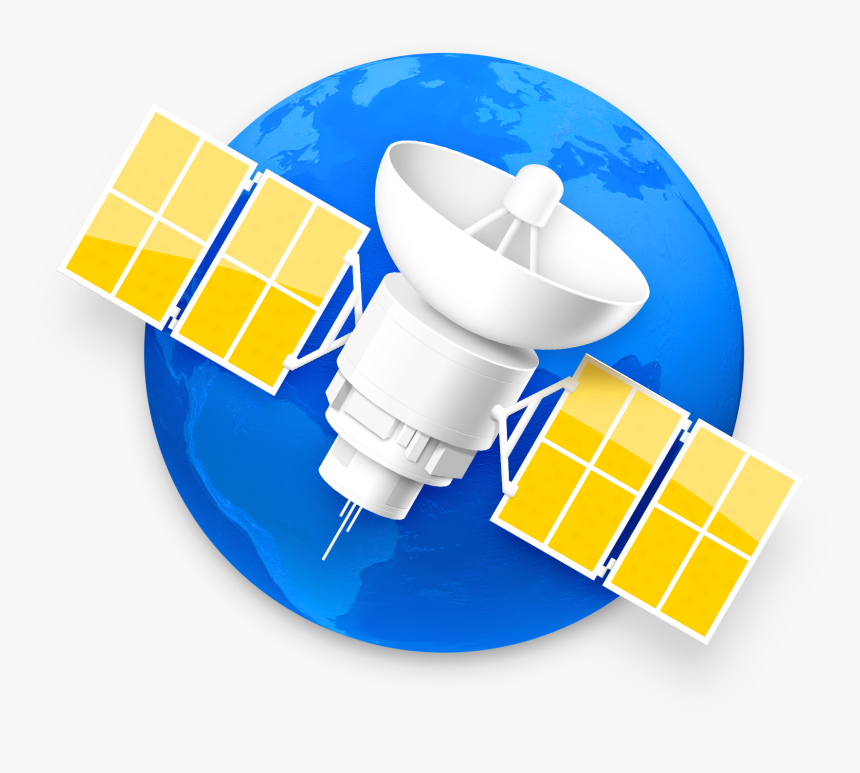 Modern Netnewswire Icon With Blue Globe And Satellite - Netnewswire, HD Png Download