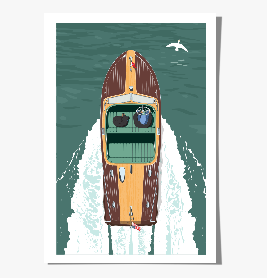 Rkr Print-classicboat1 - Roo Art, HD Png Download