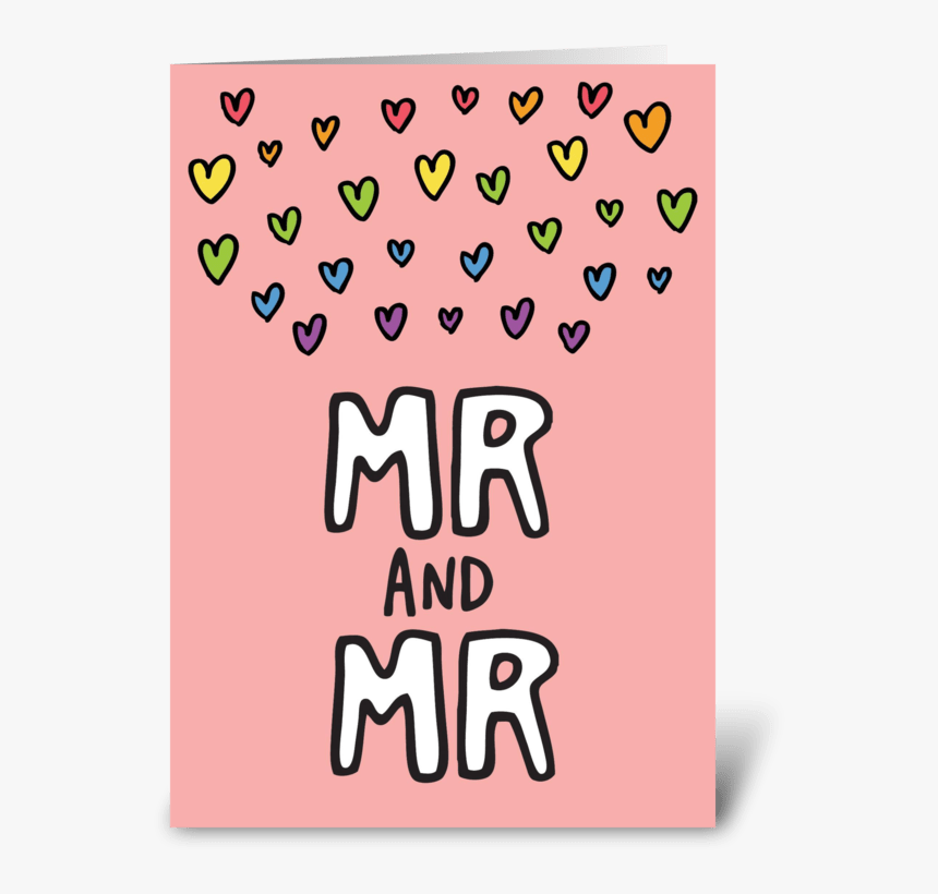 Mr And Mr Gay Marriage Card Greeting Card - Gay Engagement Cards, HD Png Download