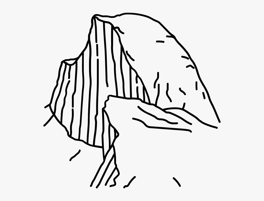 Transparent Half Dome Clipart - Half Dome Line Art, HD Png Download