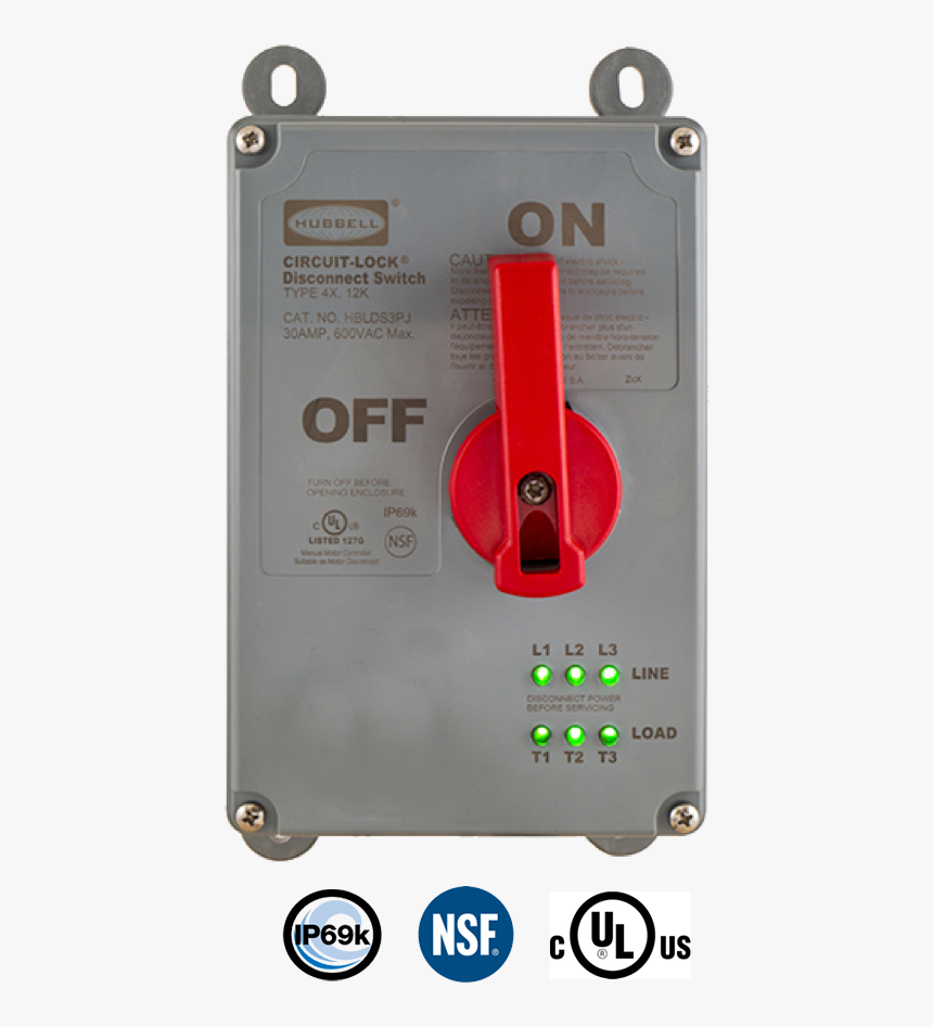 Hubbel 30a Disconnects Accent Image - Hubbell Led Disconnect, HD Png Download