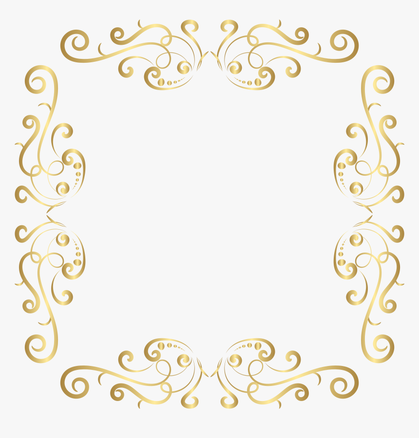 Golden Border Deco Frame, HD Png Download