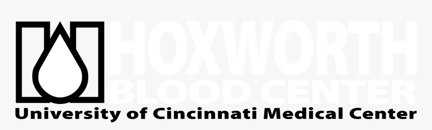 Hoxworth Blood Center Logo Black And White - Carmine, HD Png Download