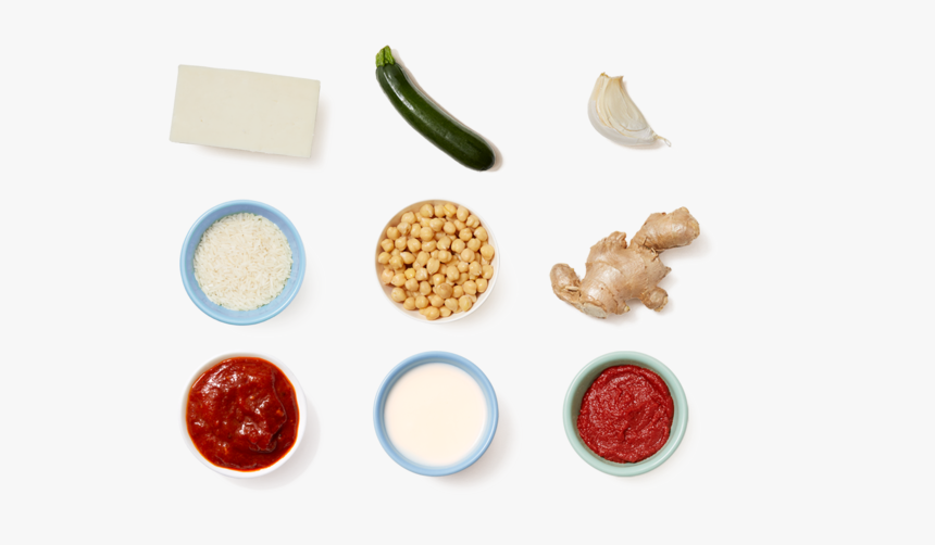 Indian-style Paneer & Creamy Tomato Curry With Jasmine - Zucchini, HD Png Download