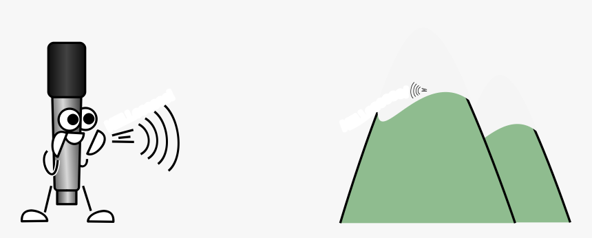Mike The Mic With Echoing Mountains Clip Arts - Echoing Clipart, HD Png Download