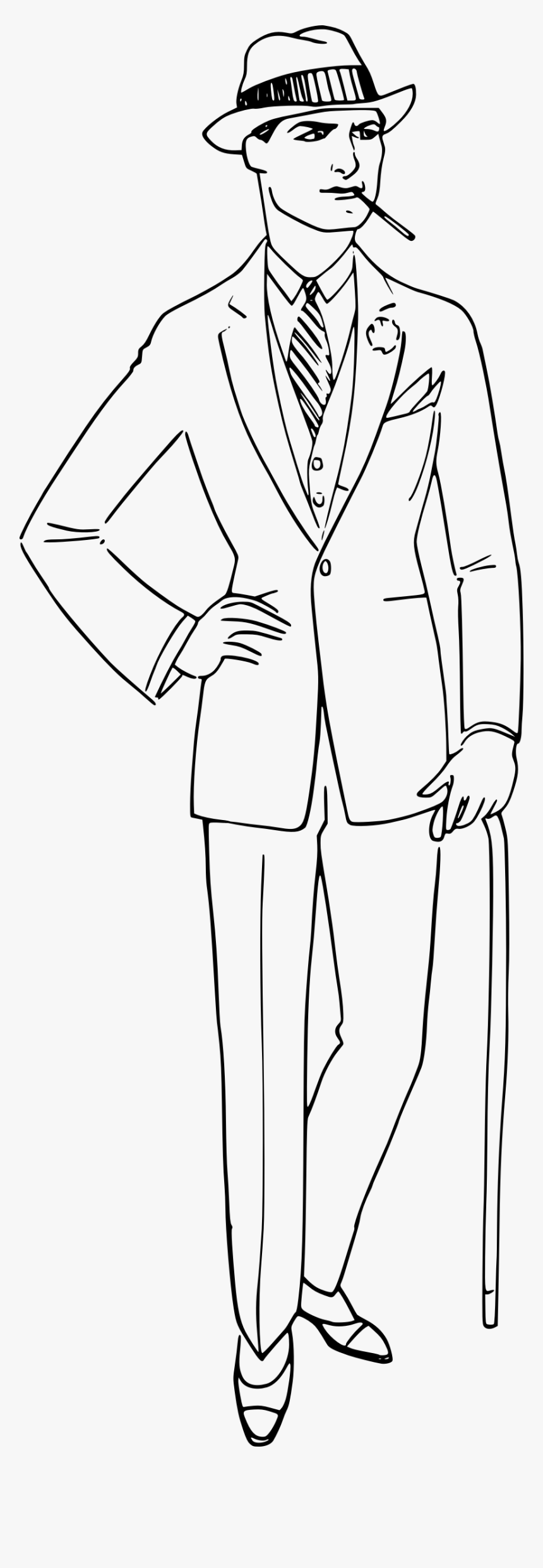 Man In A White Suit Clip Arts - Man In Suit White And Black Png, Transparent Png