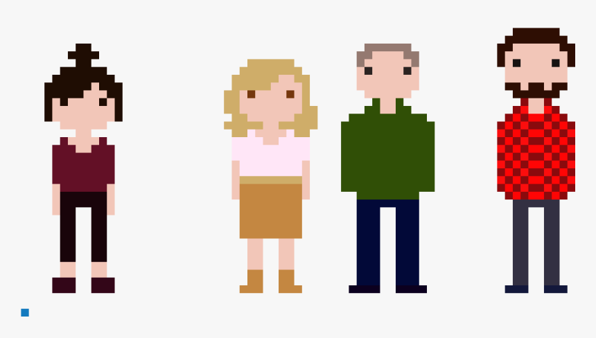 Family Pixel Art Png, Transparent Png