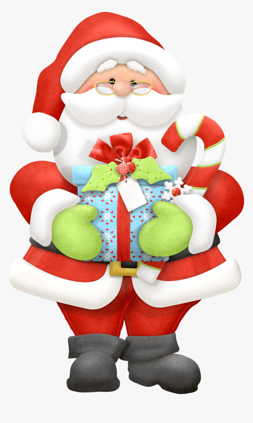 Christmas Father Png Clipart - Santa With Presents Clip Art, Transparent Png