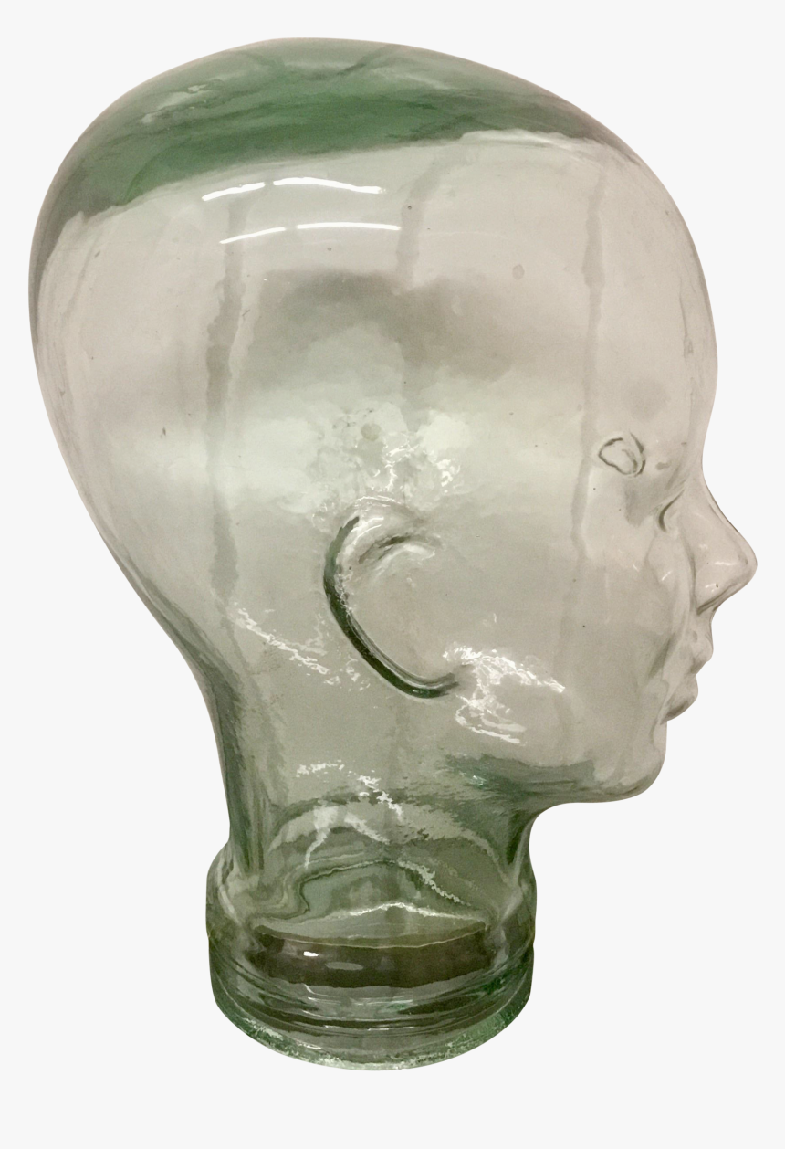 Mid Century Coke Bottle Green Glass Mannequin Head, HD Png Download