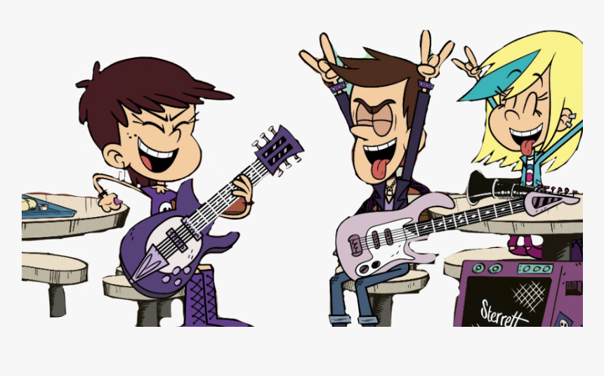Luna Richard And Sam Rocking Out By Kabutopsthebadd - Loud House Luna Guitar, HD Png Download