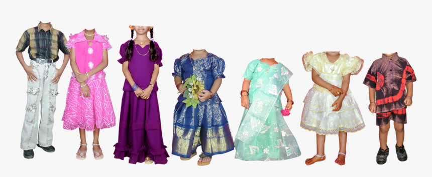 Indian Boys And Girls Dress Psd , Png Download - Psd Girl Dress, Transparent Png