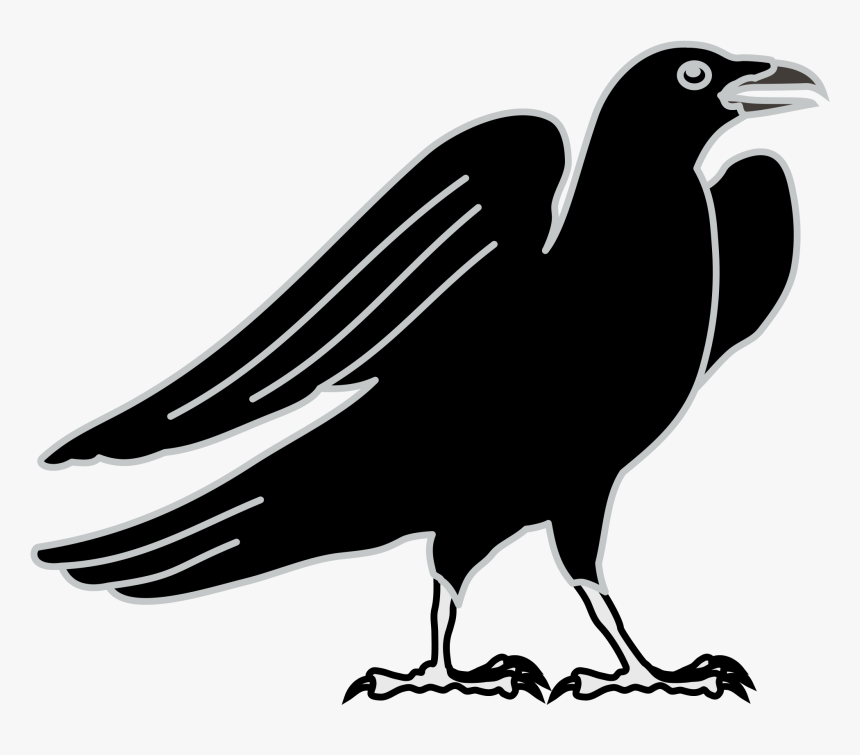 Transparent Clipart Of Crows - Crow Heraldic Raven, HD Png Download