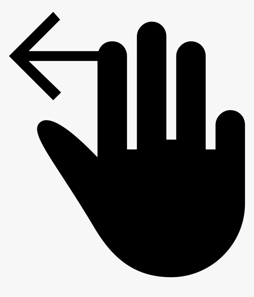 Banner Black And White Download Swipe Left Gesture - Deslizar A La Izquierda, HD Png Download
