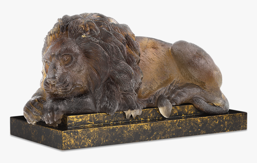 Carved Citrine Lion By Andreas Von Zadora-gerlof - Bronze Sculpture, HD Png Download