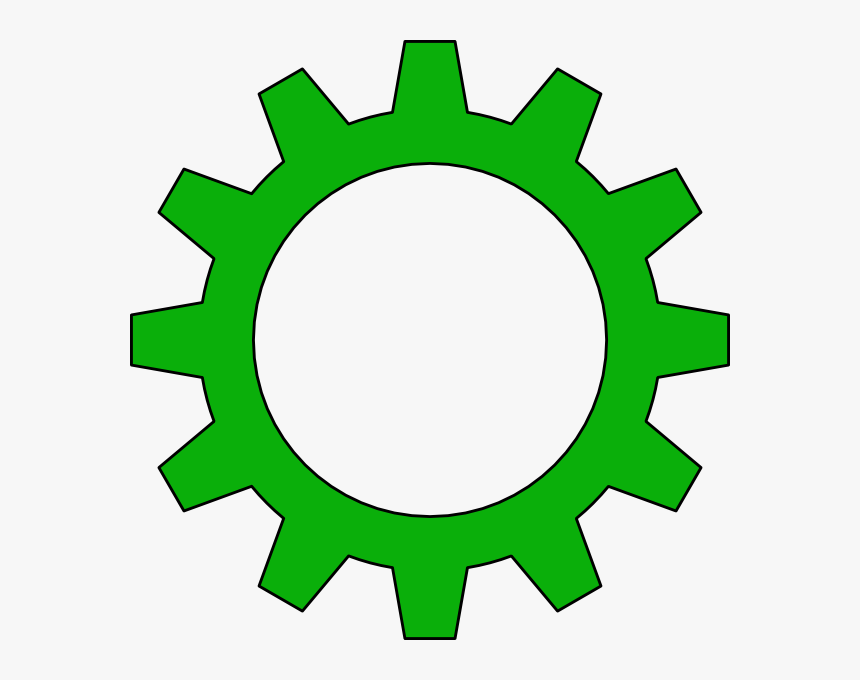 Black Outlined Cog Wheel Svg Clip Arts - Sprocket Png, Transparent Png