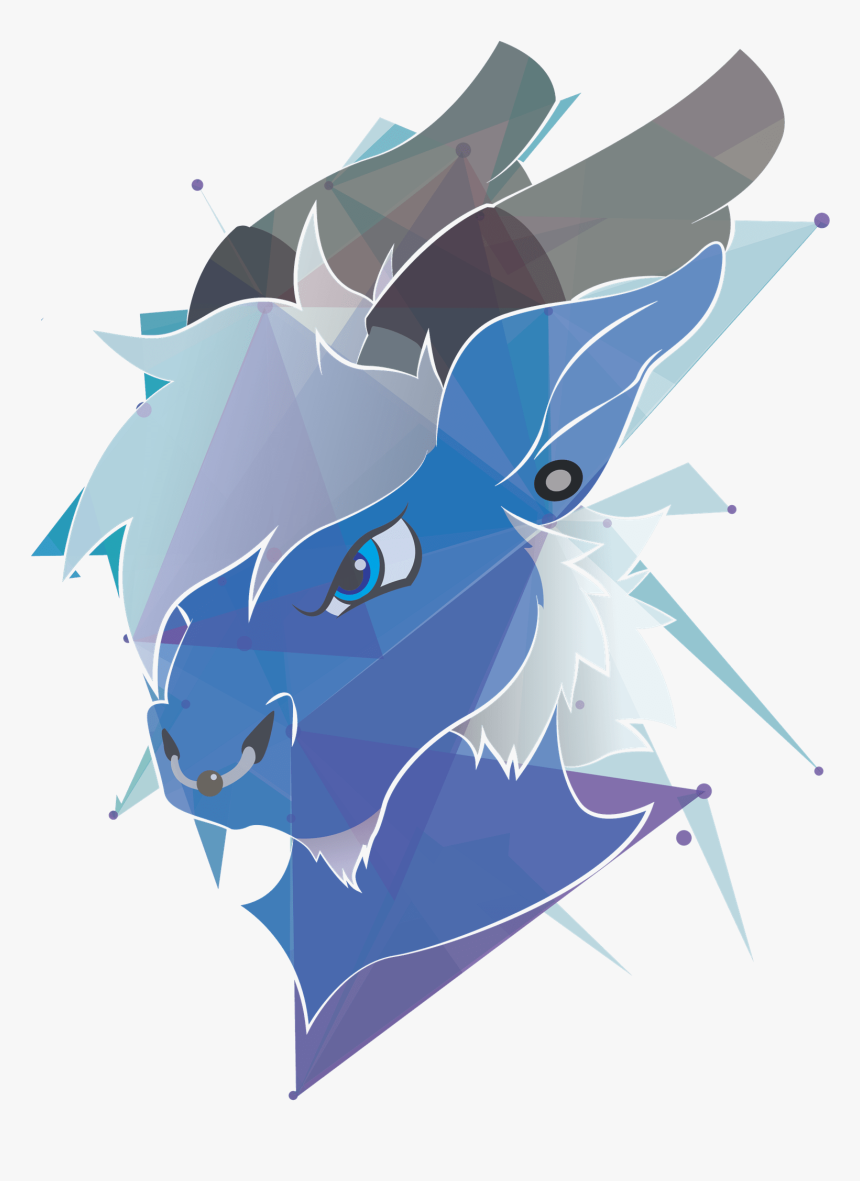 Clip Art Geometric Dragon - Cartoon, HD Png Download