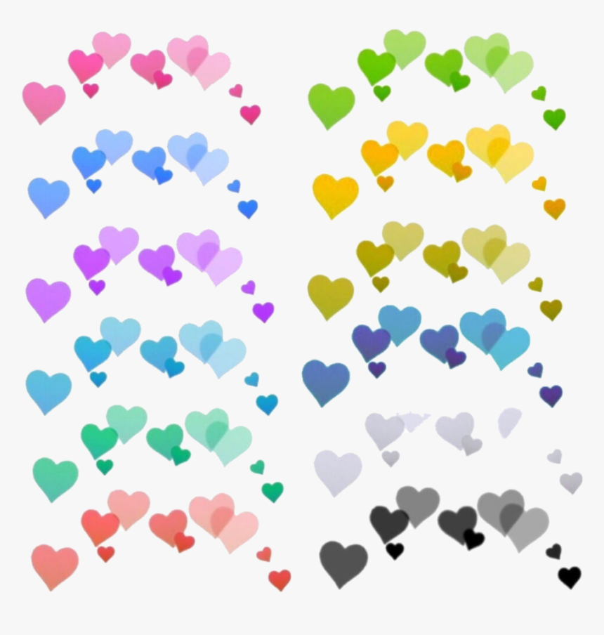 Colours, Hearts, And Overlay Image - Sticker Picsart Cute, HD Png Download