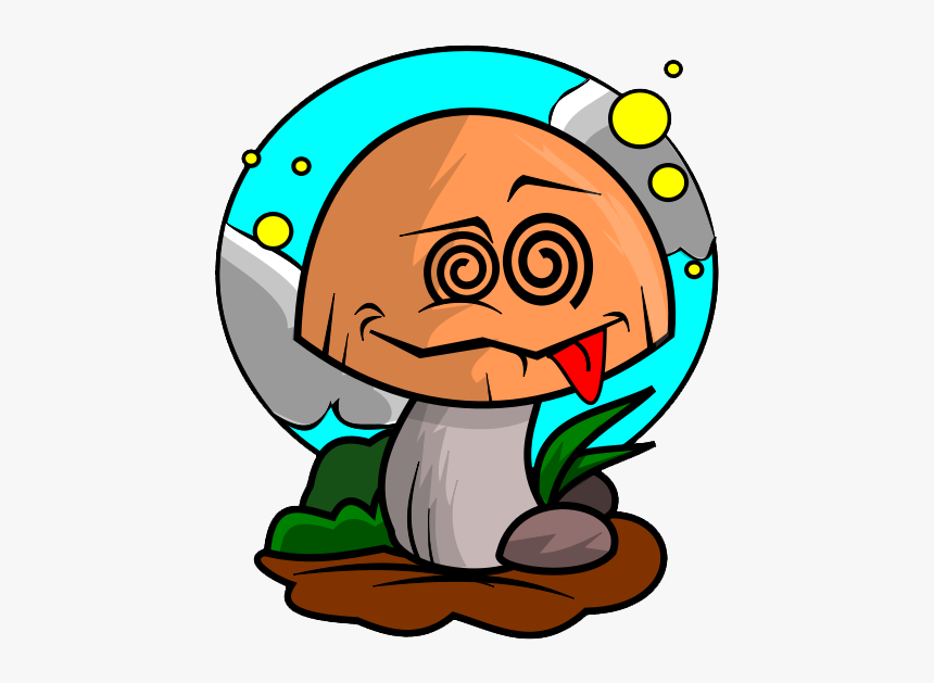 Free Poisoned Mushroom Clip Art - Hongos Alucinogenos Para Dibujar, HD Png Download