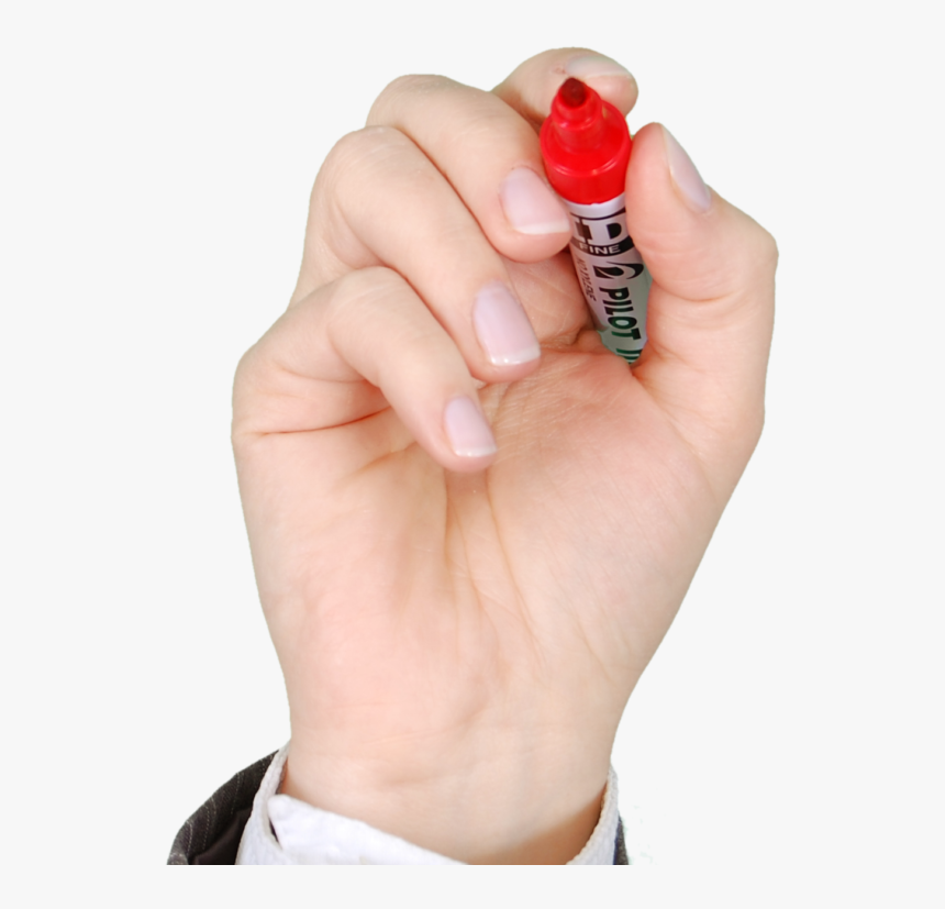 Hand With Marker Png, Transparent Png