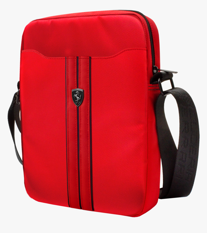 Genuine Ferrari Urban Tablet Bag Red With Black Piping, HD Png Download