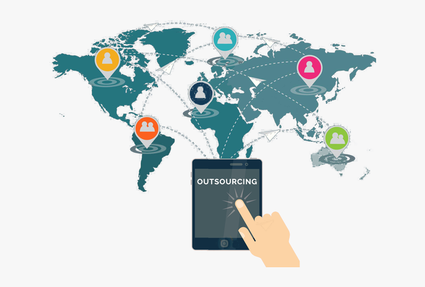 Marketing Outsourcing Services Bangalore - World Map Ppt, HD Png Download