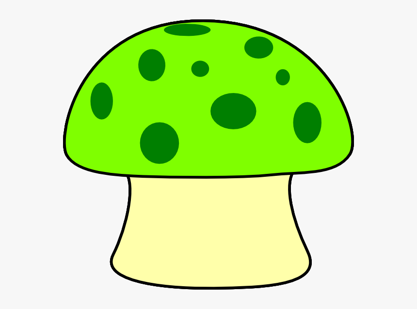 Mushroom Clip Art The Cliparts - Green And Yellow Mushroom, HD Png Download