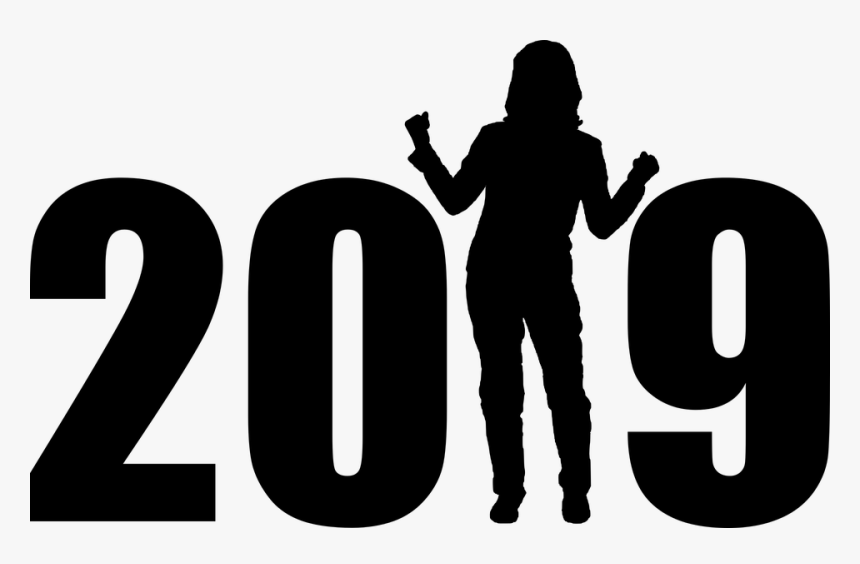 New Year, 2019, Woman, Lifestyle, Exited, Determination - Happy New Year 2019 Photo Png, Transparent Png